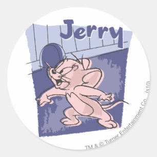 Sticker Rond Bleu de Jerry