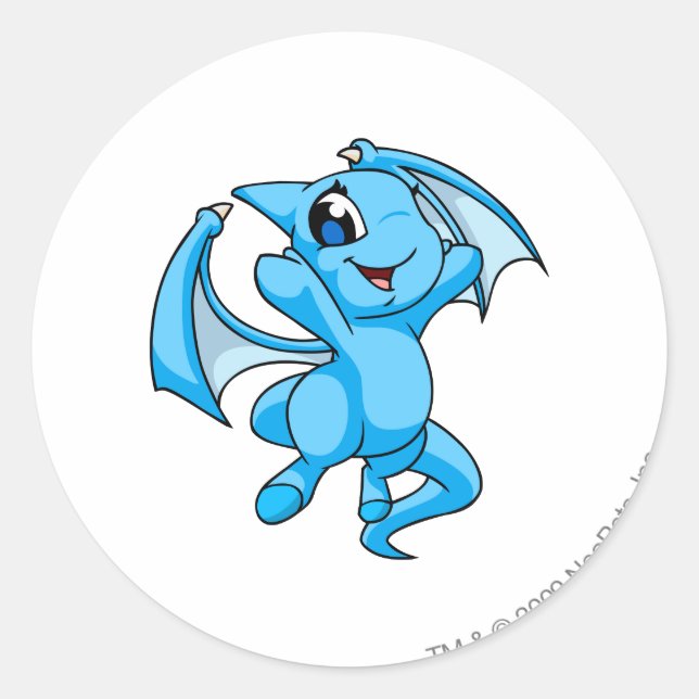 Sticker Rond Bleu de Shoyru (Devant)