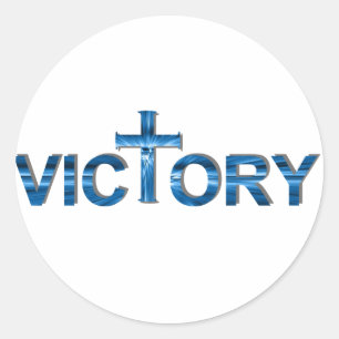 Sticker Rond Bleu. d'Ombre de victoire