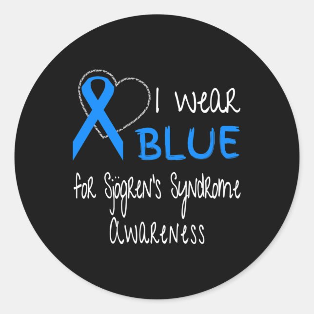 Sticker Rond Bleu d'usure pour le ruban de sensibilisation au s (Devant)