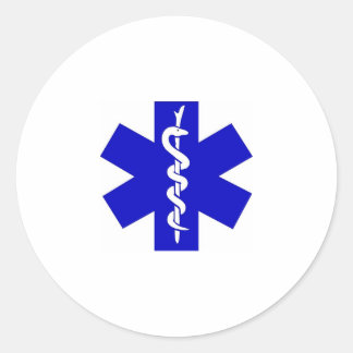 Sticker Rond bleu et blanc