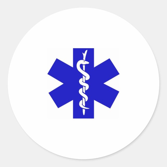 Sticker Rond bleu et blanc (Devant)