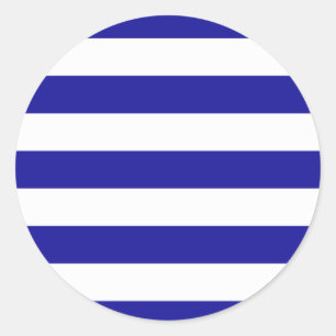 Sticker Rond Bleu et blanc de base