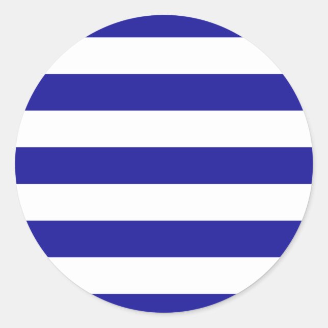Sticker Rond Bleu et blanc de base (Devant)