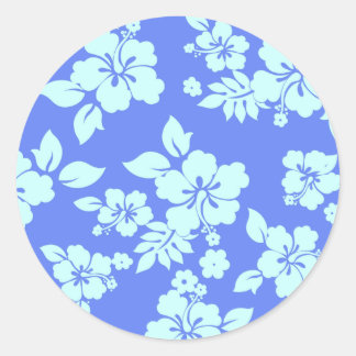 Sticker Rond Bleu hawaïen