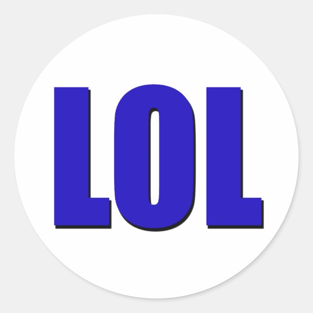 Sticker Rond bleu LOL (Devant)