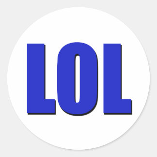 Sticker Rond bleu LOL