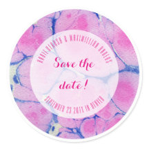 Bleu marbré et rose