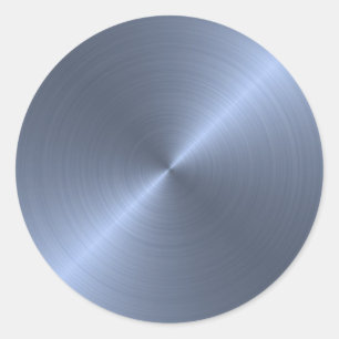 Sticker Rond Bleu métallique