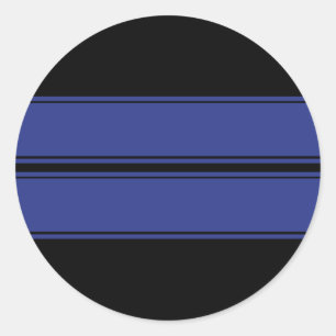 Sticker Rond Bleu noir à deux vitesses Stripes