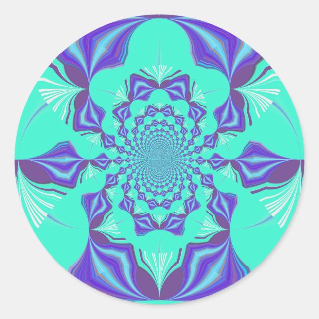 Sticker Rond Bleu précieux (Devant)