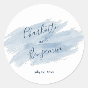 Sticker Rond Bleu profond, Mariage moderne