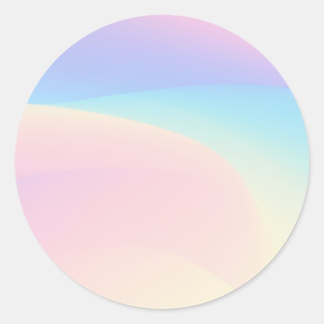 Sticker rond bleu rose violet coloré classique (Devant)