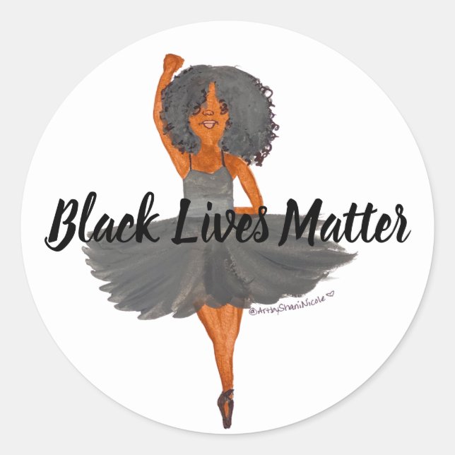 Sticker rond BLM Ballerina (Devant)