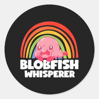 Sticker Rond Blobfish Whisperer Bhall Mélange Amoureux des anim