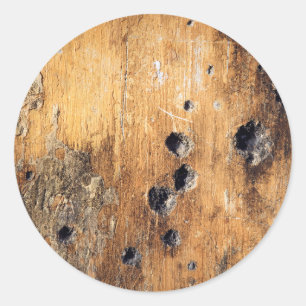 Sticker Rond Blocages de puces dans le mur