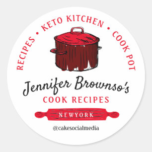 Sticker Rond Blog Cuisiner des recettes de pots