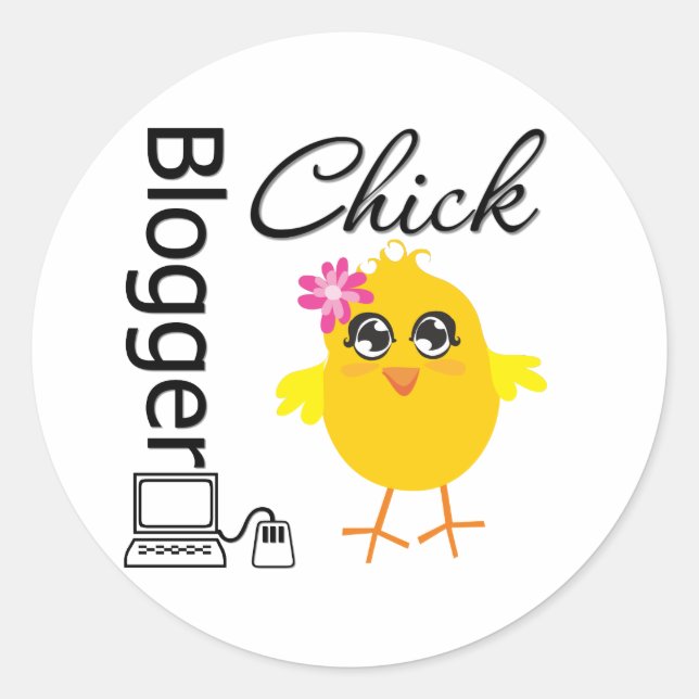 Sticker Rond Blogger Chick (Devant)