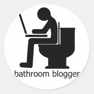Sticker Rond Blogger De Salle De Bain