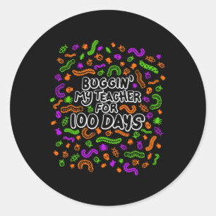 Sticker Rond Bloguer Mon Professeur Pour 100 Jours D'Étudiant À