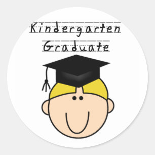 Sticker Rond Blond Boy Kindergarten Graduate Tshirts