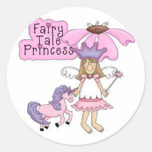 Sticker Rond Blond Fairy Tale Princess