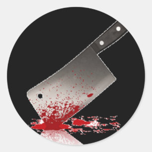 Sticker Rond Bloody Cleaver