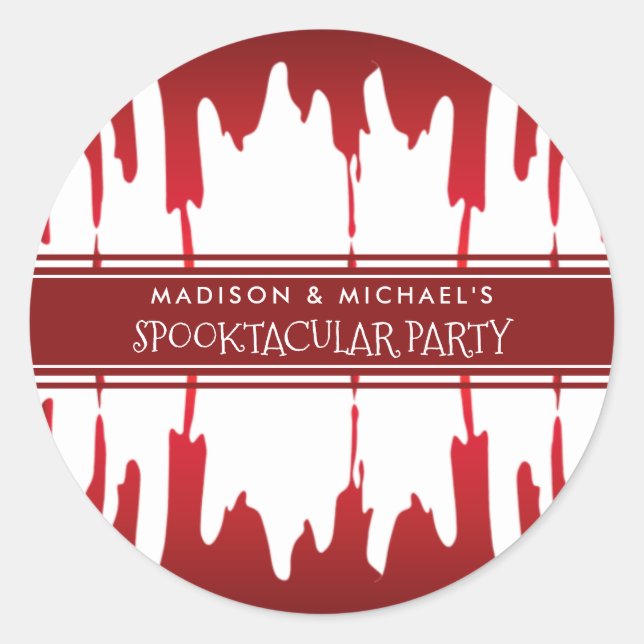 Sticker Rond Bloody Drives Halloween Red Scary (Devant)