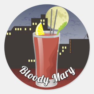 Sticker Rond Bloody Mary