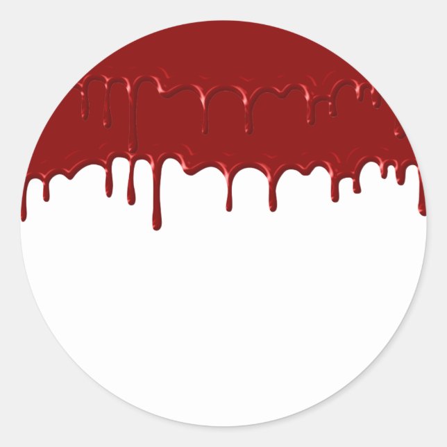 Sticker Rond Bloody Red Drives Halloween Party (Devant)
