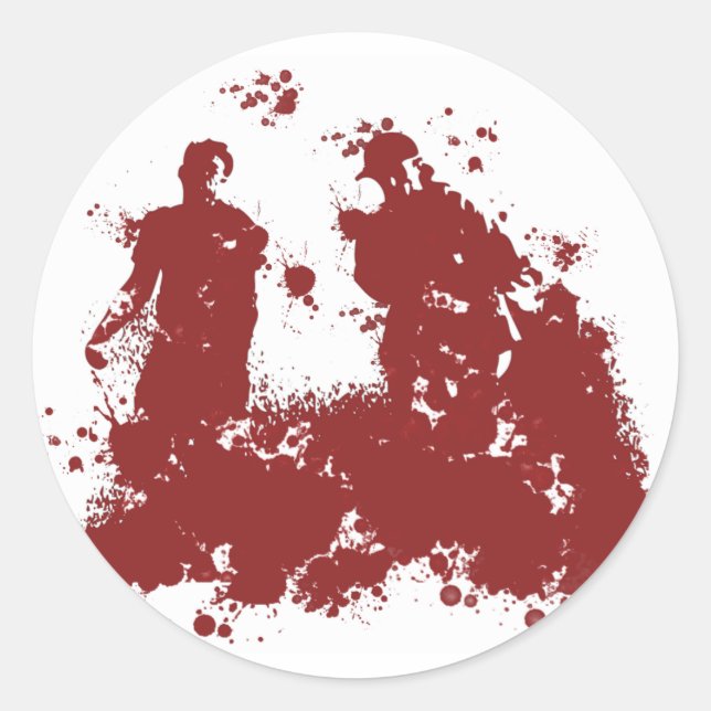 Sticker Rond Bloody Zombies (Devant)