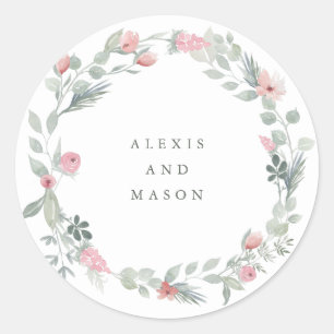 Sticker Rond Bloom minimal MARIAGE