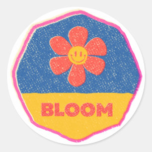 Sticker Rond "Bloom" où vous êtes planté !