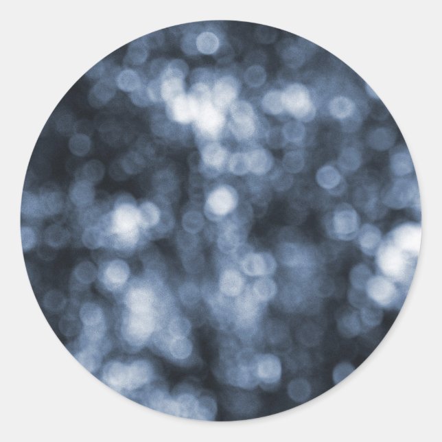 Sticker Rond Blue Bokeh (Devant)
