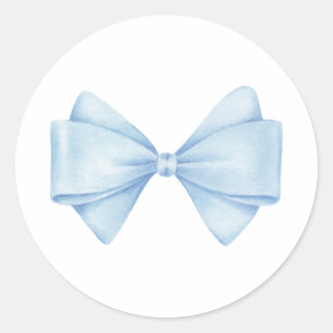 Sticker Rond Blue Bow Modern Boy Baby shower