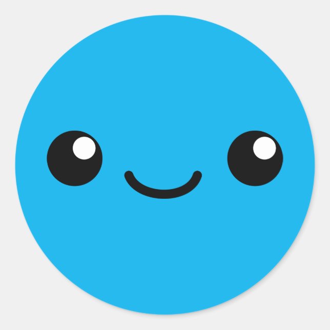 Sticker Rond Blue Cutie (Devant)