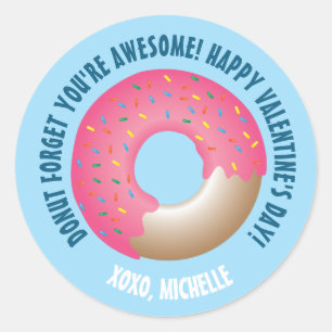 Sticker Rond Blue Donut Oubliez que vous êtes une belle Saint V