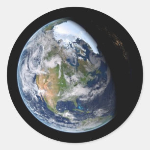 Sticker rond Blue Earth
