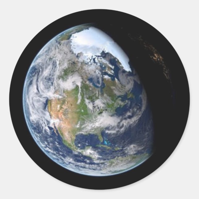 Sticker rond Blue Earth (Devant)