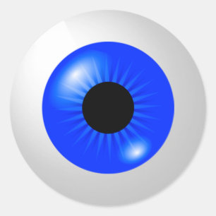 Sticker Rond Blue Eyeball