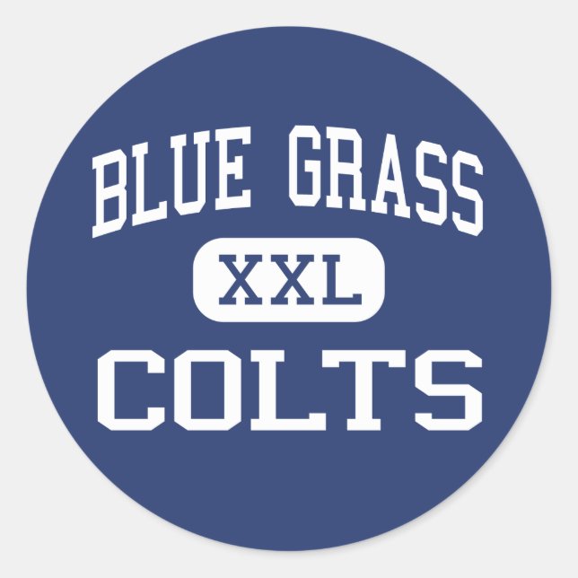 Sticker Rond Blue Grass Colts Middle Elizabethtown (Devant)