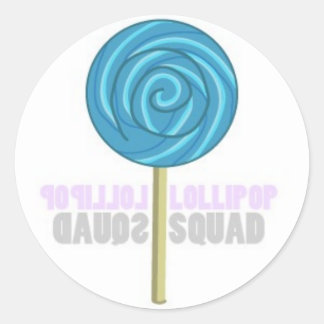 Sticker Rond Blue Lollipop