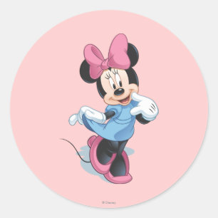 Sticker Rond Blue Minnie   Sucré