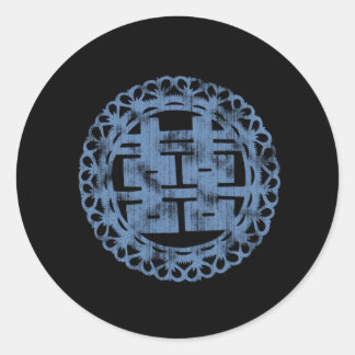 Sticker Rond Blue Shuan Xi