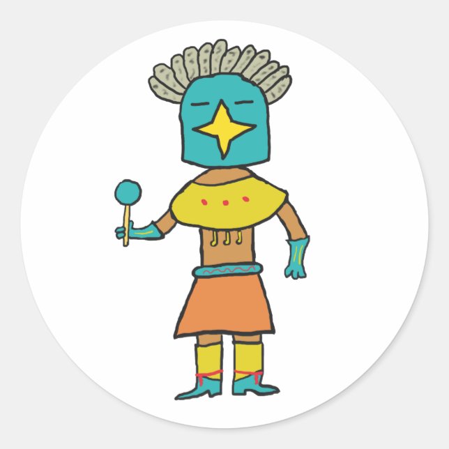 Sticker Rond Blue Star Kachina (Devant)