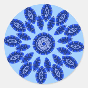Sticker Rond Blue Tahoe Mandala