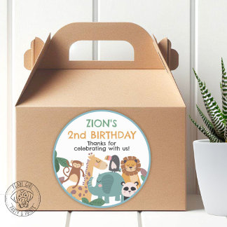 Sticker Rond Blue Wild Animal