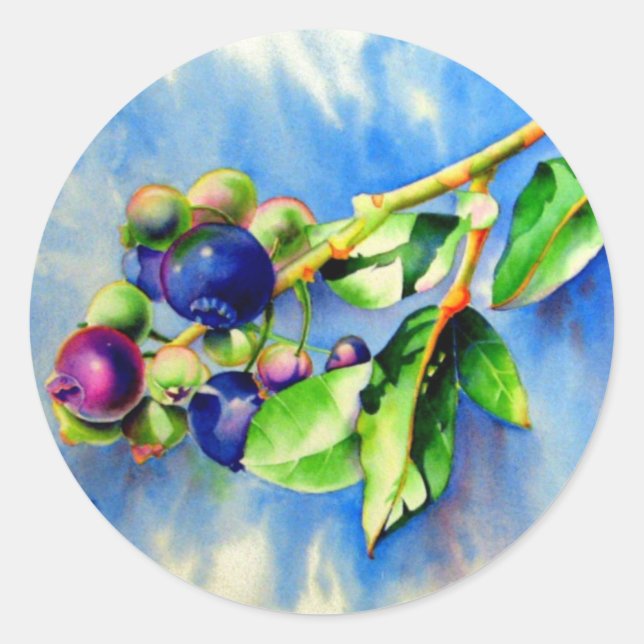 Sticker Rond Blueberges (Devant)
