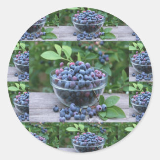 Sticker Rond Blueberries Chefs cuisine saine Petit déjeuner Sal