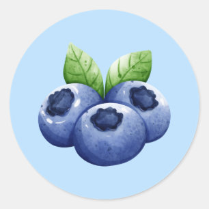 Sticker Rond Blueberry